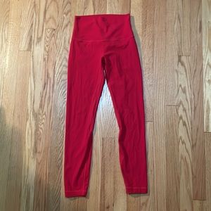 Lululemon Red Align Leggings 25”